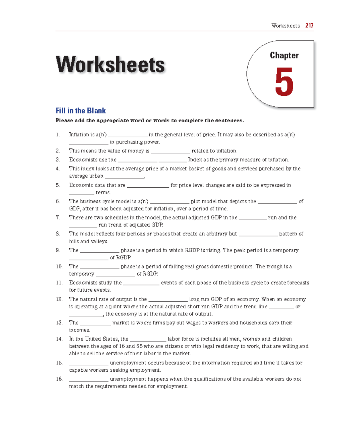 Macro Ease 4e worksheet Ch05 - 5 Chapter Worksheets 217 Worksheets Fill ...