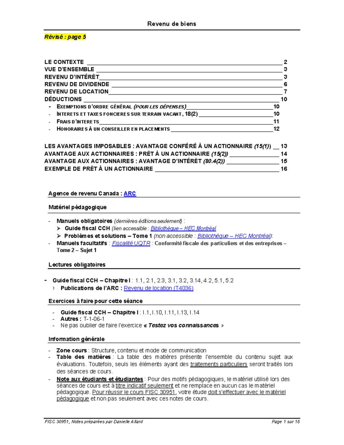 Guide Fiscal Cch Problèmes Et Solutions Tome 1 Revenus de bien - Révisé : page 5 LE CONTEXTE - Studocu