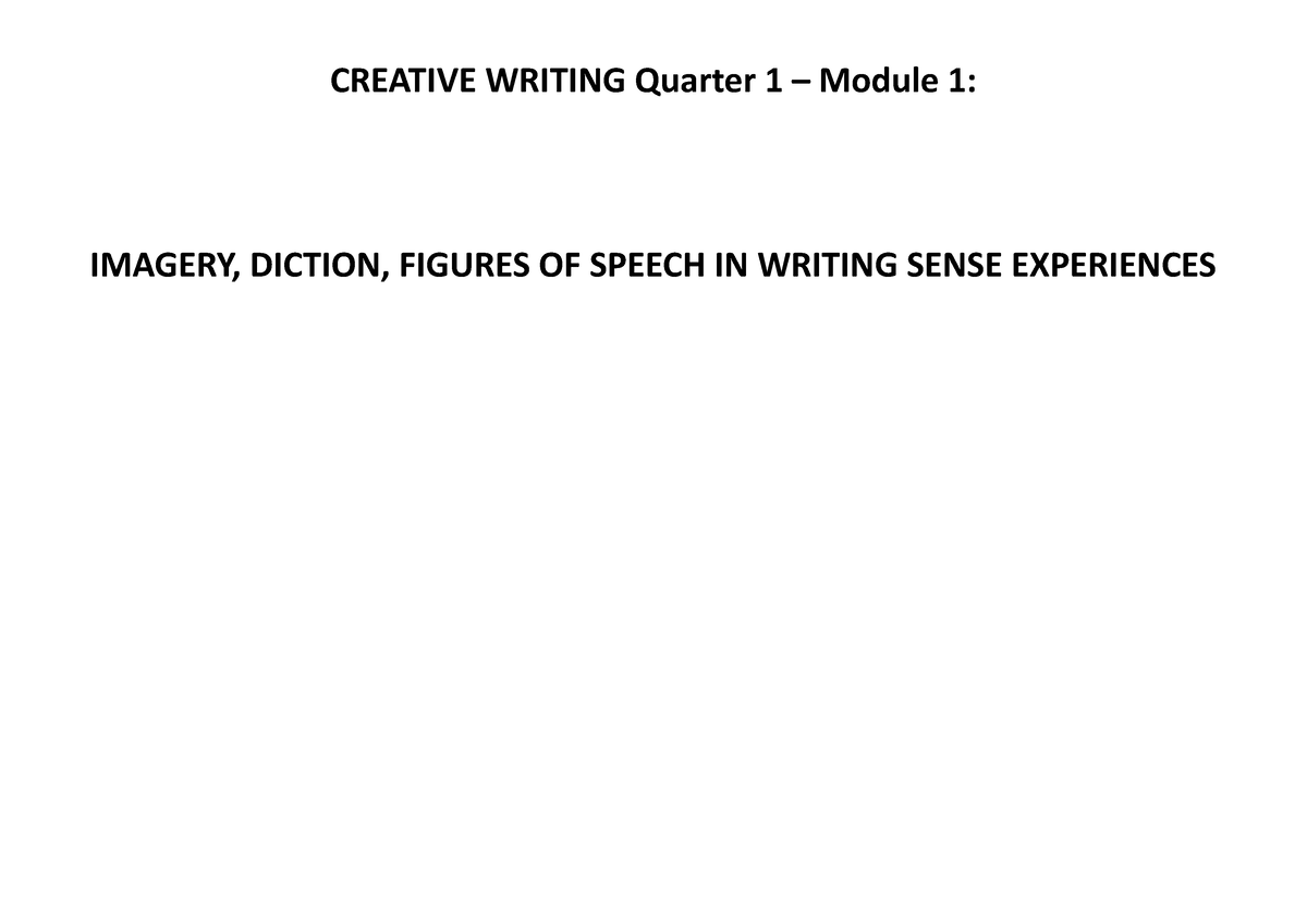 grade 11 creative writing quarter 1 module 1 answer key