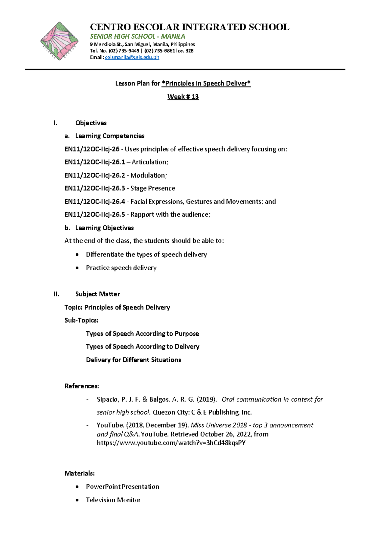 speech-delivery-lp-sample-lesson-plan-for-my-demo-senior-high
