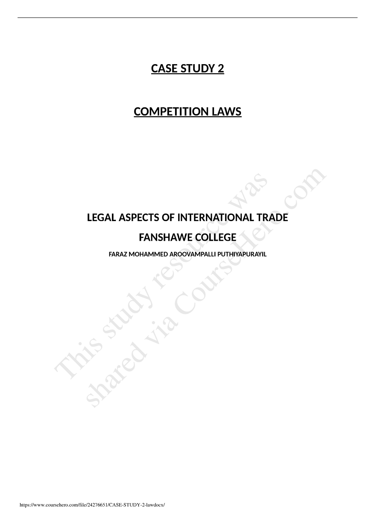 global trade law case study 2