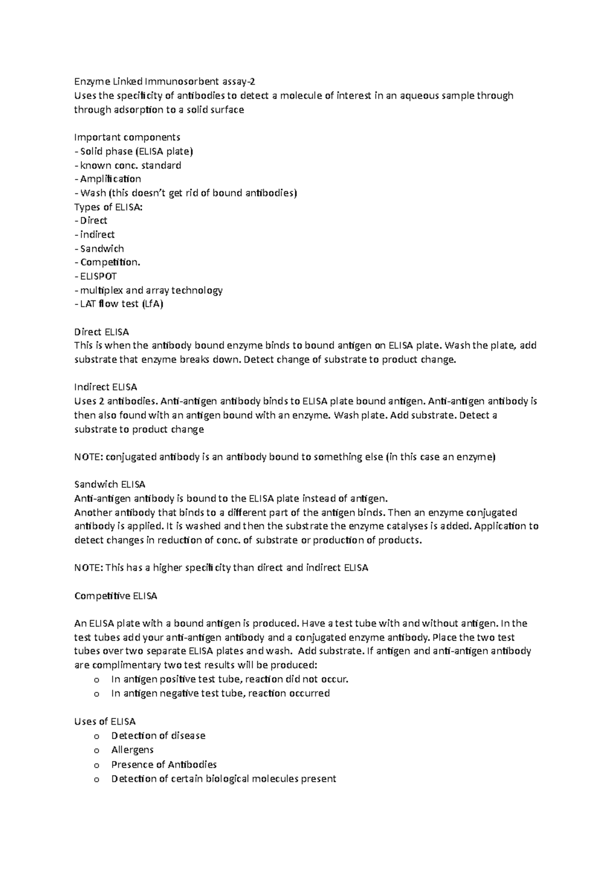 Elisa test - Knowledge of analytical techniques - Enzyme Linked ...