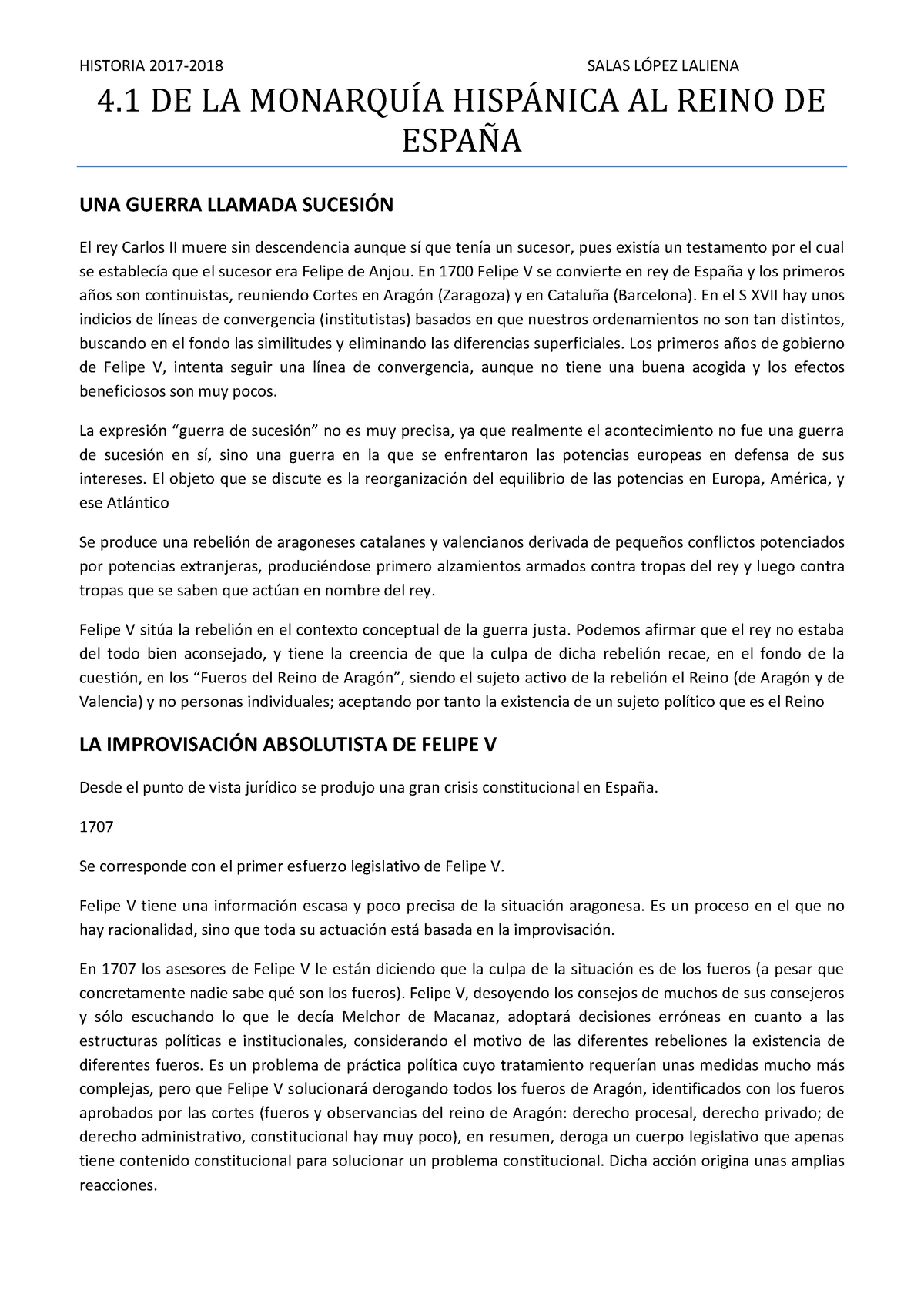 4.1 De La Monarqu°a Hispanica Al Reino De Espa§a - Warning: TT ...