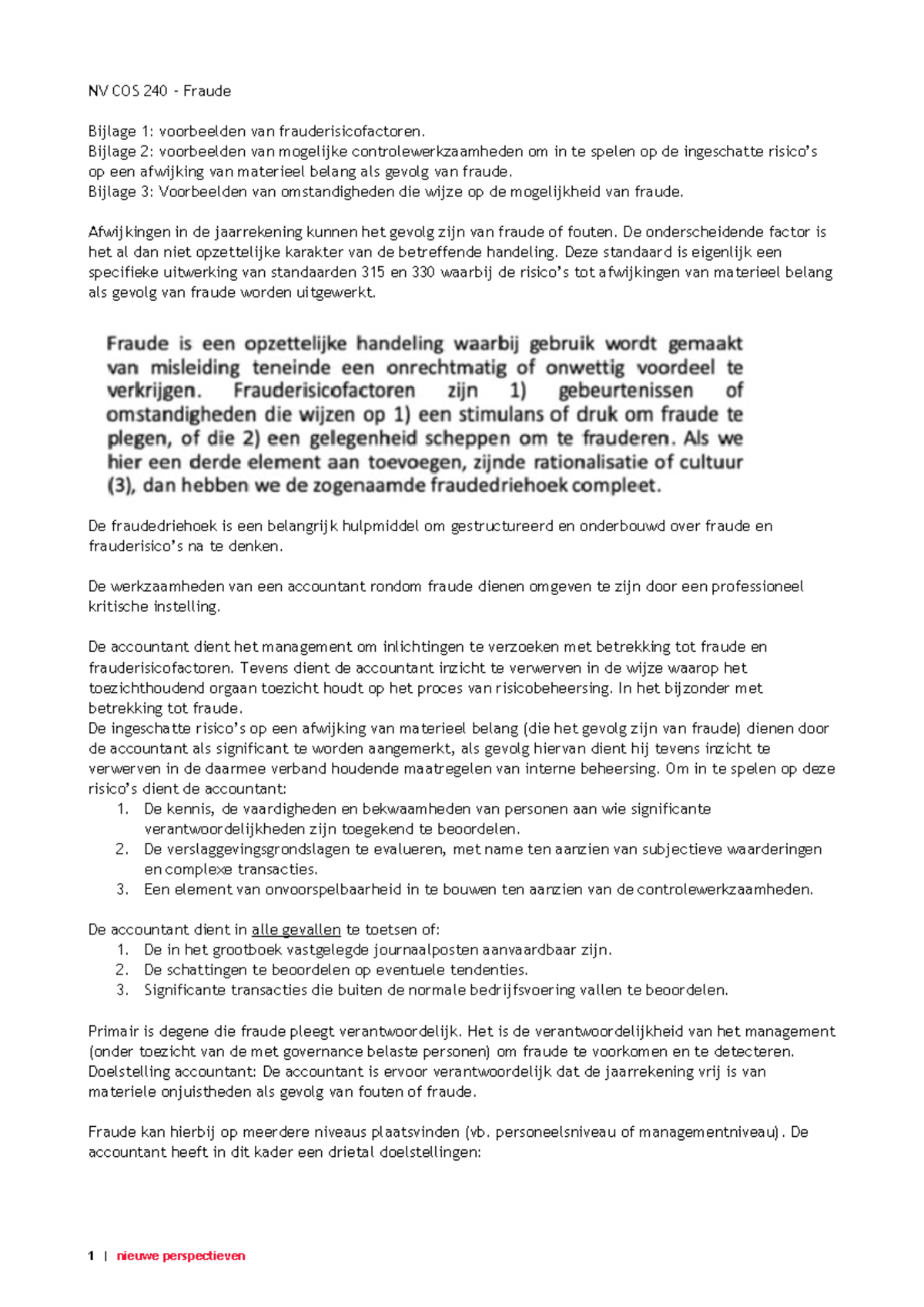 Nv cos 240 nv cos 240 nv cos 240 fraude bijlage 1 voorbeelden