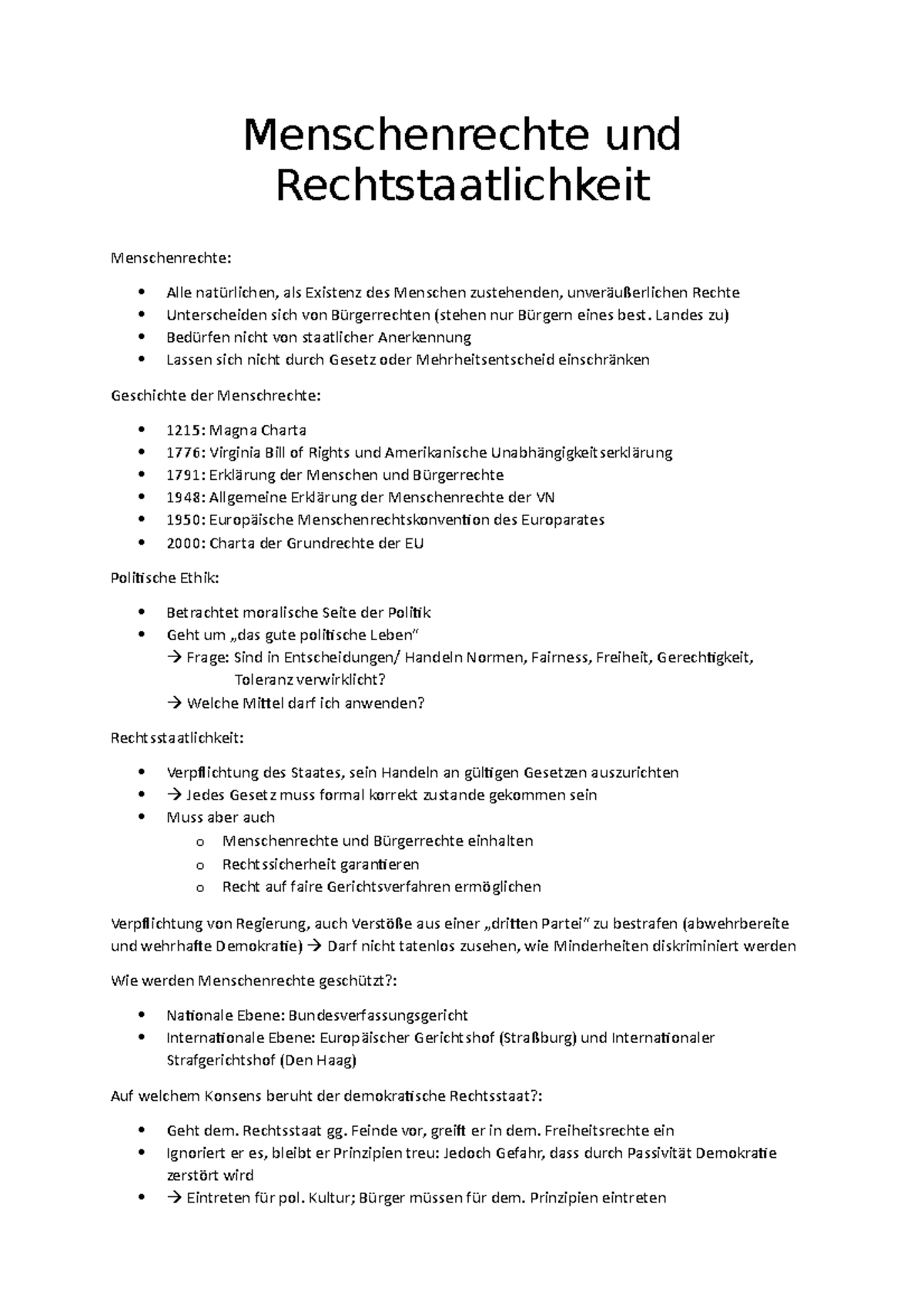 SK 11 2 3. Menschenrechte Und Rechtsstaatlichkeit - Menschenrechte Und ...