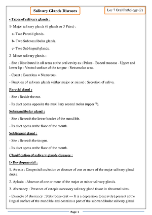 Lec+8+oral+pathology+ - انًصُغ انهي ٕ ْ acinus، يؼُي انـ Acinusِٔيفشدْا ...