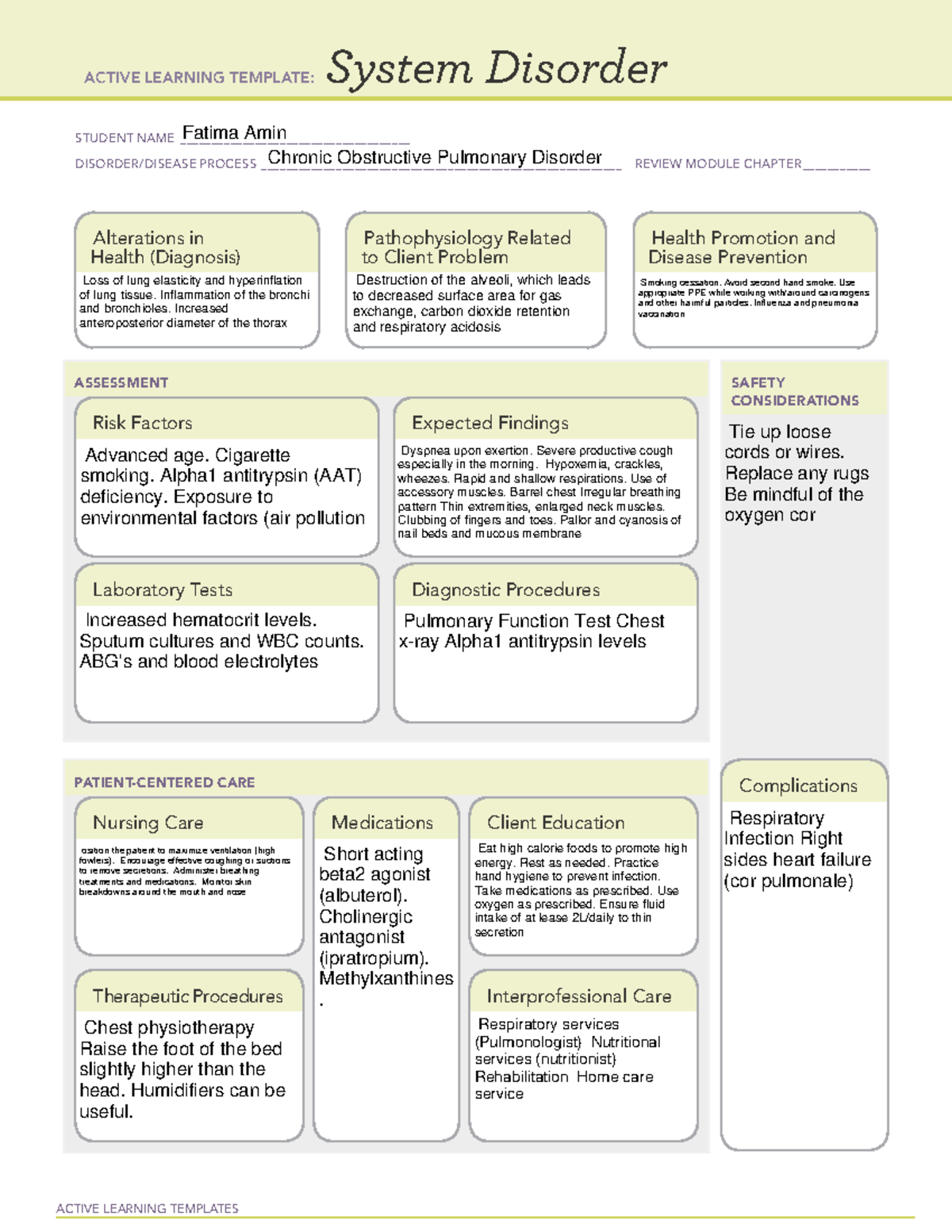 Chronic Obstructive Pulmonary Disorder - ACTIVE LEARNING TEMPLATES ...