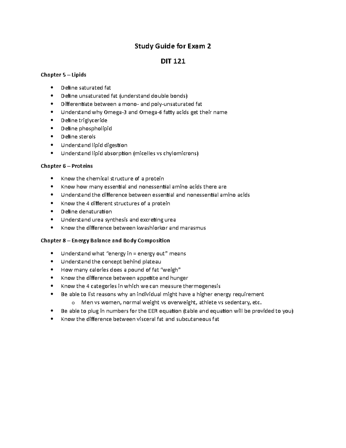 Study+Guide+for+Exam+2 - Study Guide for Exam 2 DIT 121 Chapter 5 ...