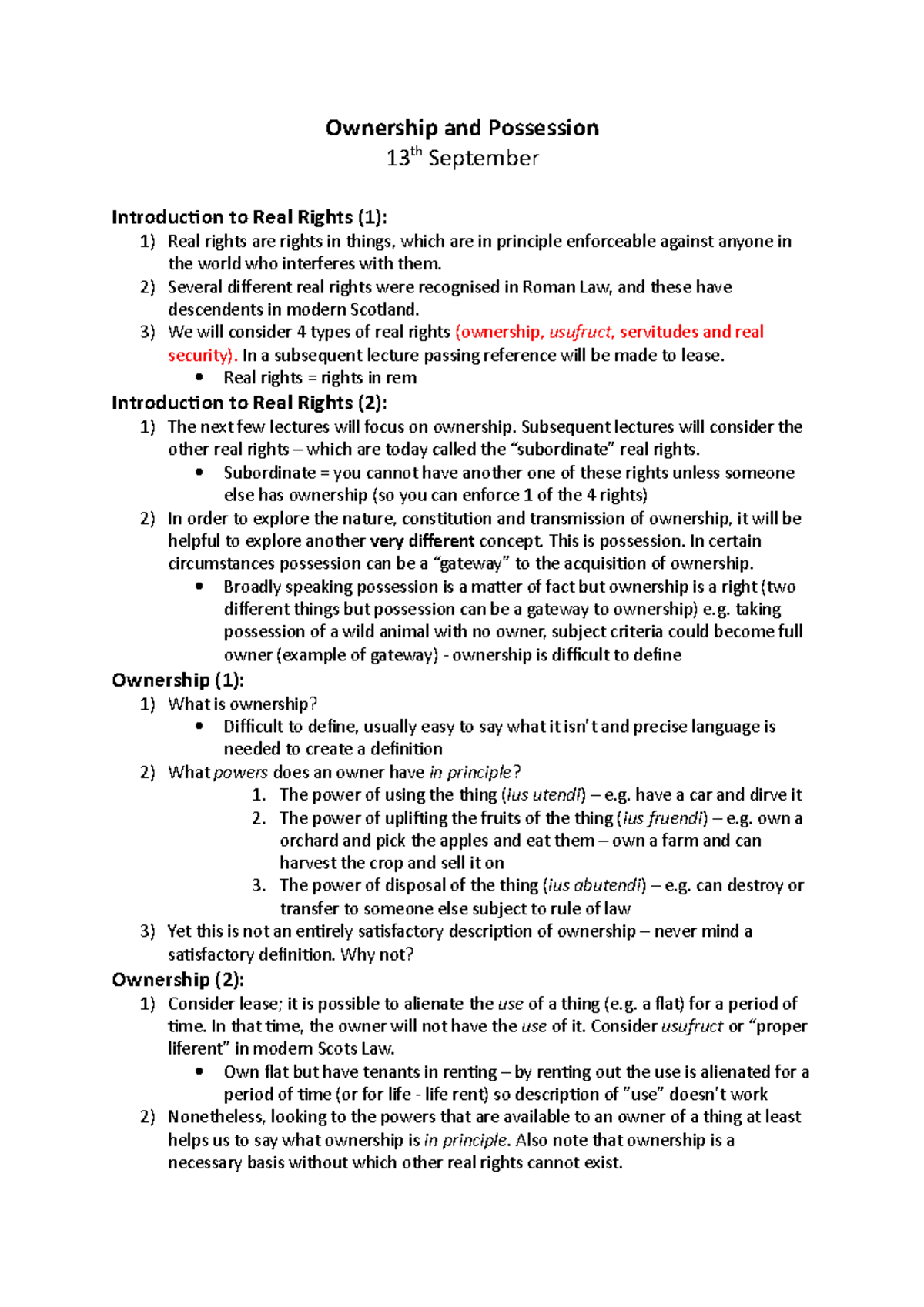 Lecture 3- Ownership And Possession 13:09 - Ownership And Possession 13 ...