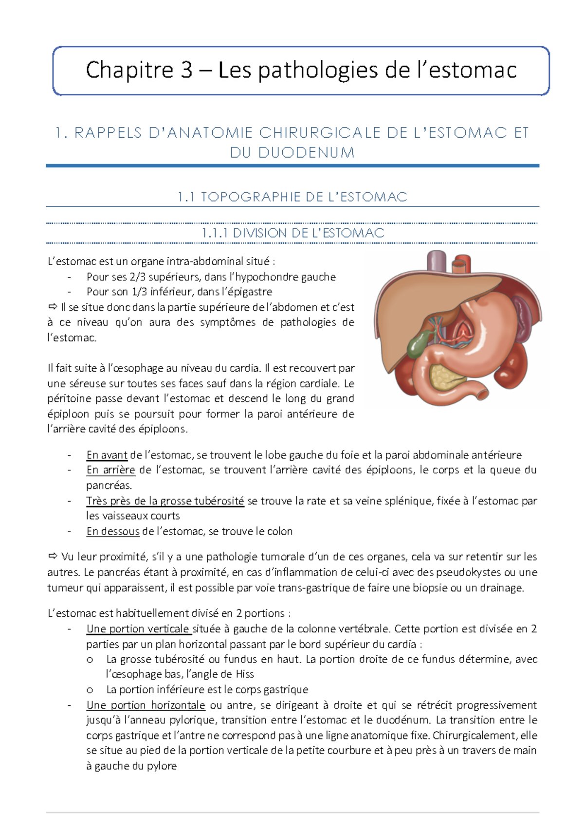 Chapitre 3 - Les Pathologies De L'estomac - Anatomie Pathologique ...