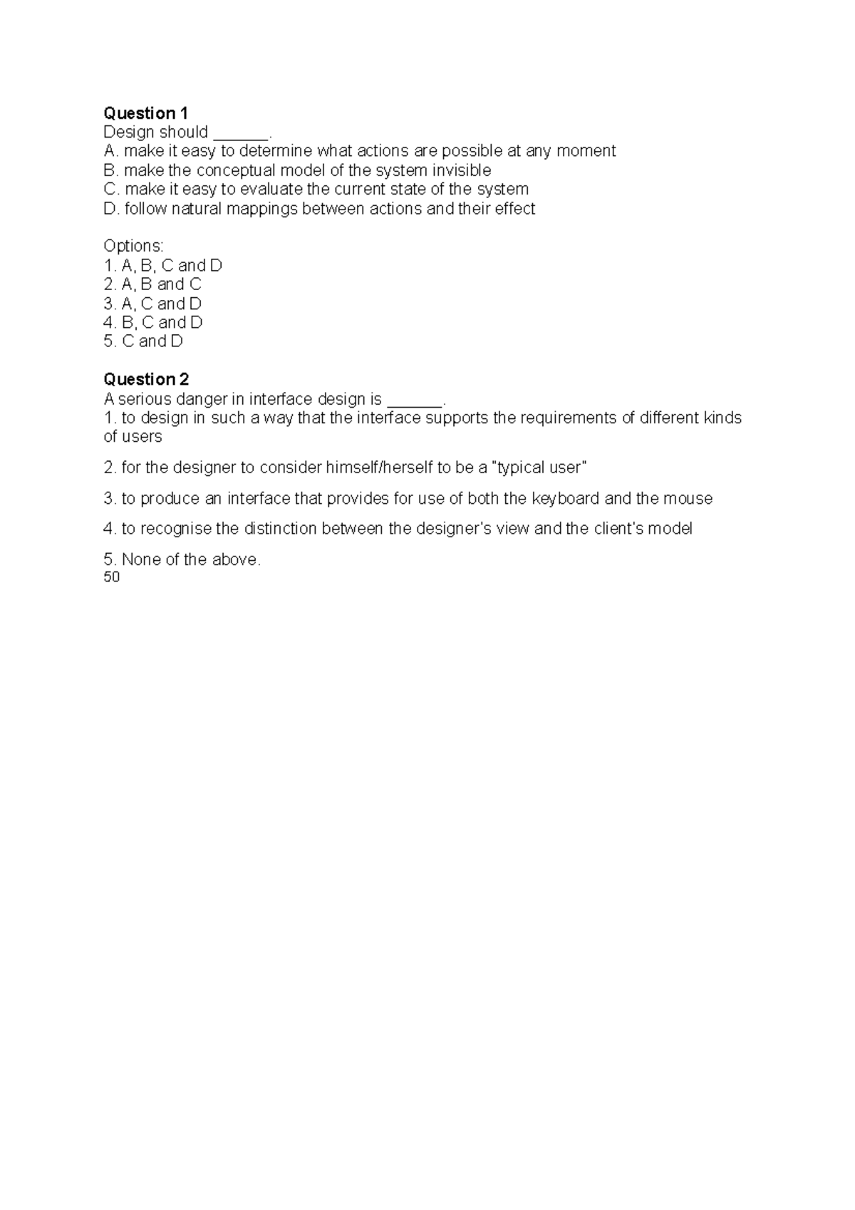 Self assessment Assignment overview and examples Design should