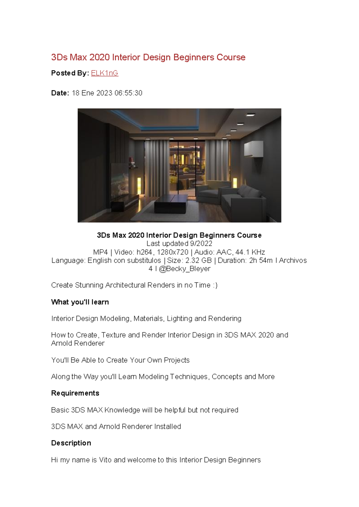 3Ds Max 2020 Interior Design Beginners Course - With so many parameters ...