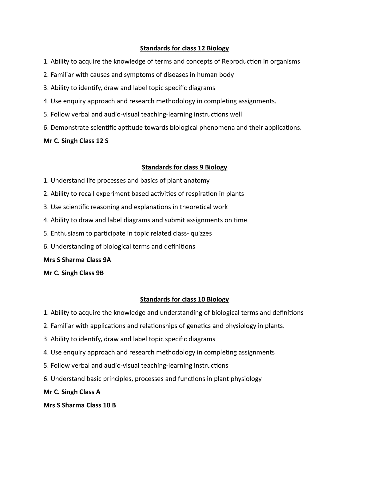 higher biology assignment understanding standards