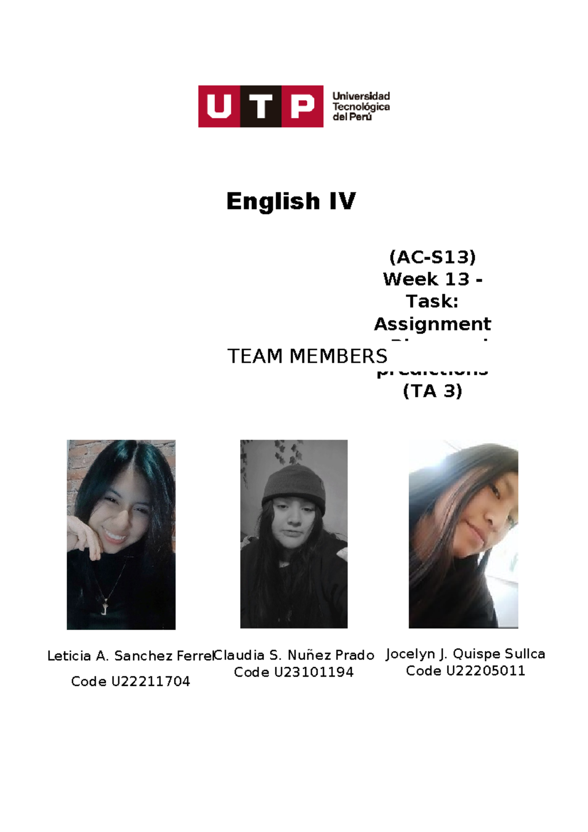 (AC-S13) Week 13 - semana 13 - Ingles IV - (AC-S13) Week 13 - Task ...