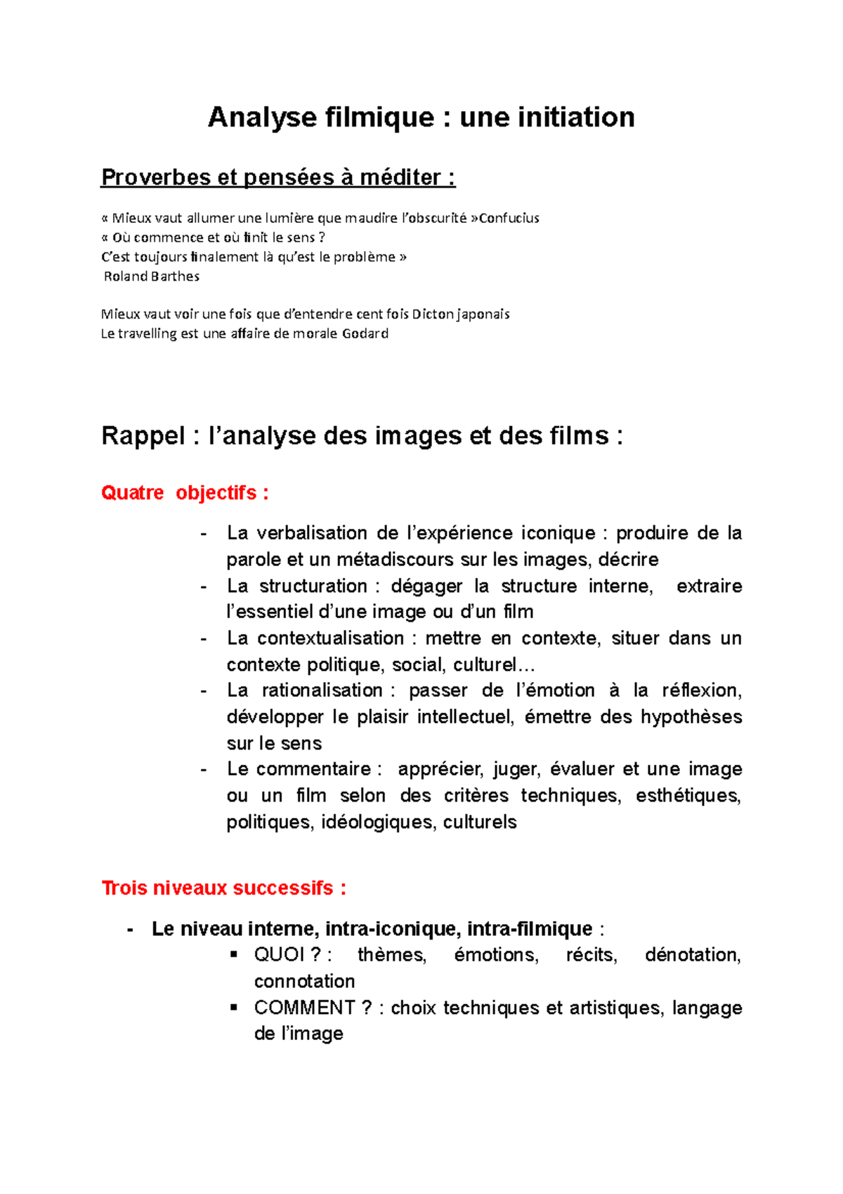 Audiovisuel, Exemple Analyse Filmique Analyse filmique une
