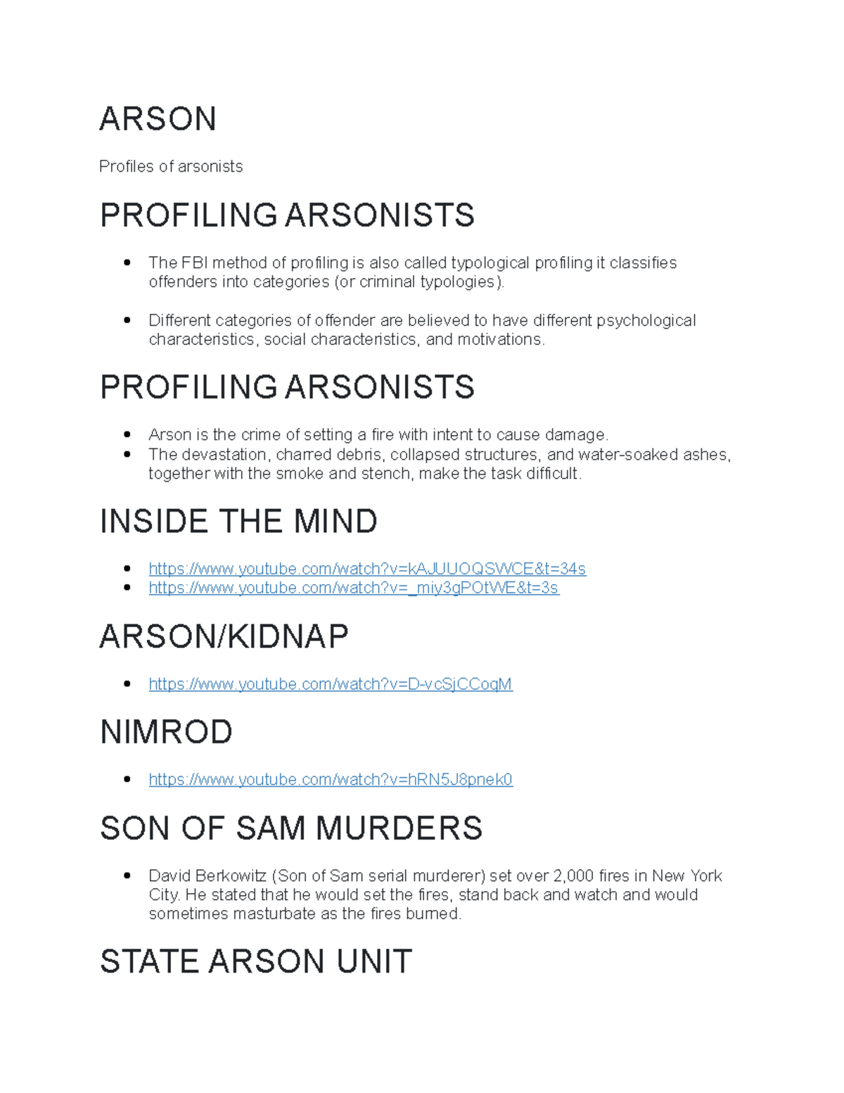 Arson french ARSON Profiles of arsonists PROFILING ARSONISTS The