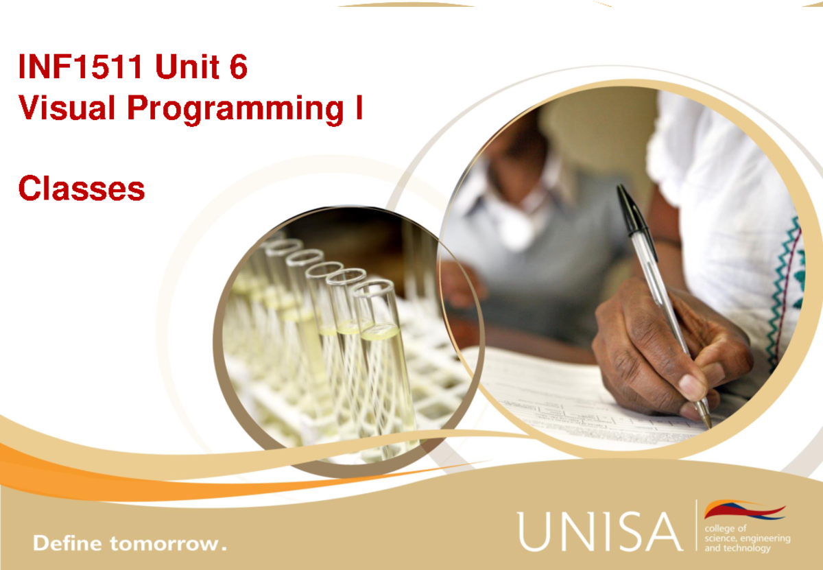 2024 Unit6 Classes - Visual Programming 1 (INF1511) - INF1511 Unit 6 ...