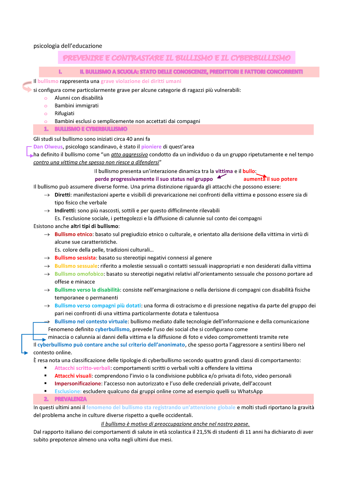 Prevenire E Contrastare Il Bullismo E Il Cyberbullismo - Psicologia ...