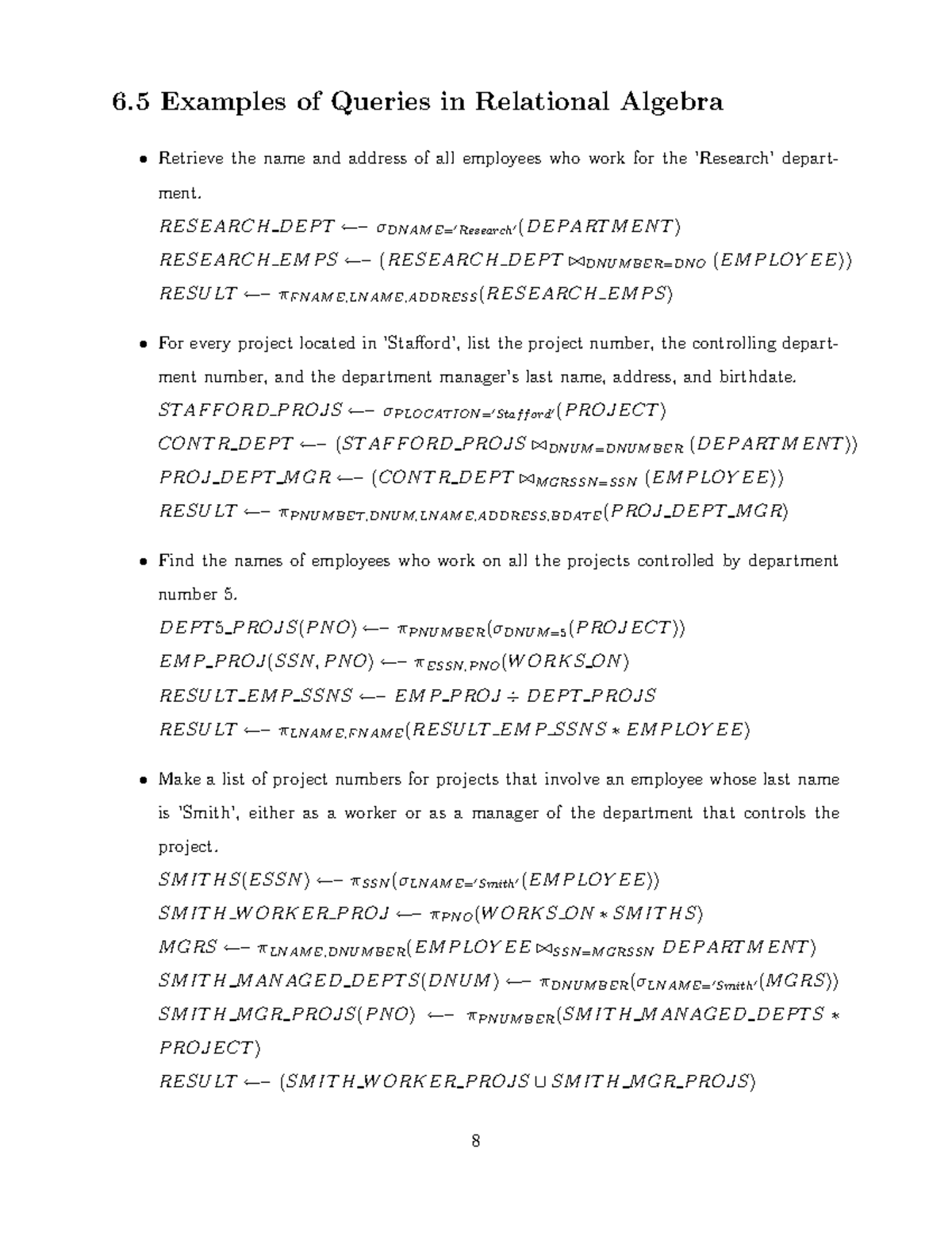 Relational Algebra - 6 Examples of Queries in Relational Algebra ...