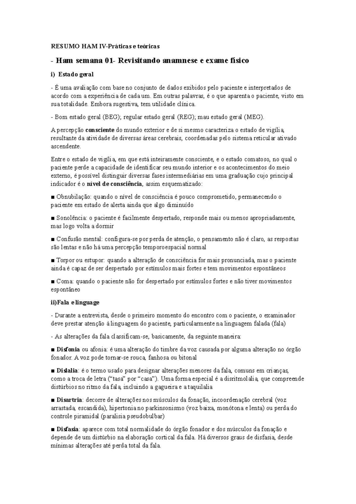 Resumo HAM IV 01 - afya - RESUMO HAM IV-Práticas e teóricas - Ham ...