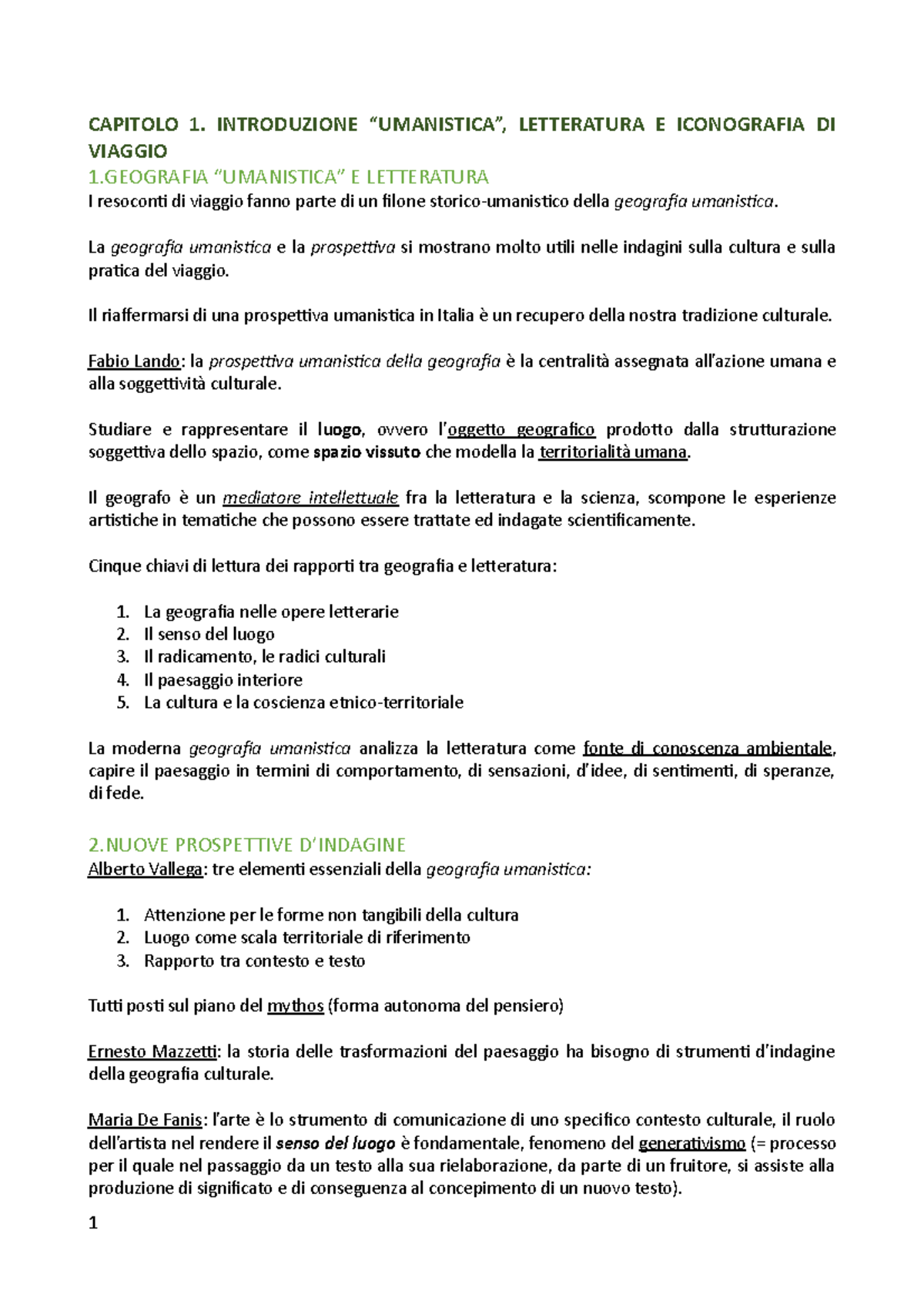 scienze umane dell'ambiente del territorio e del paesaggio