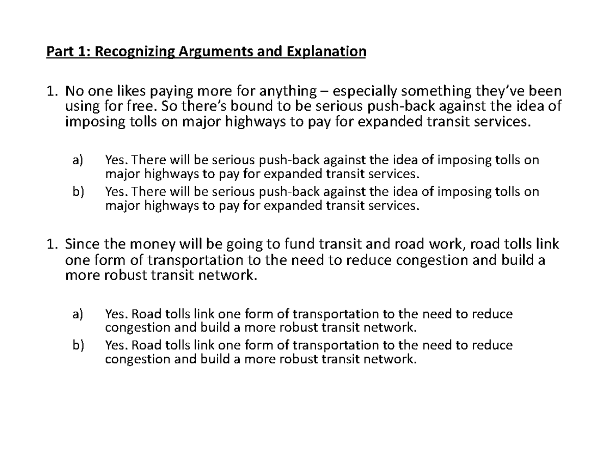 critical thinking final exam questions