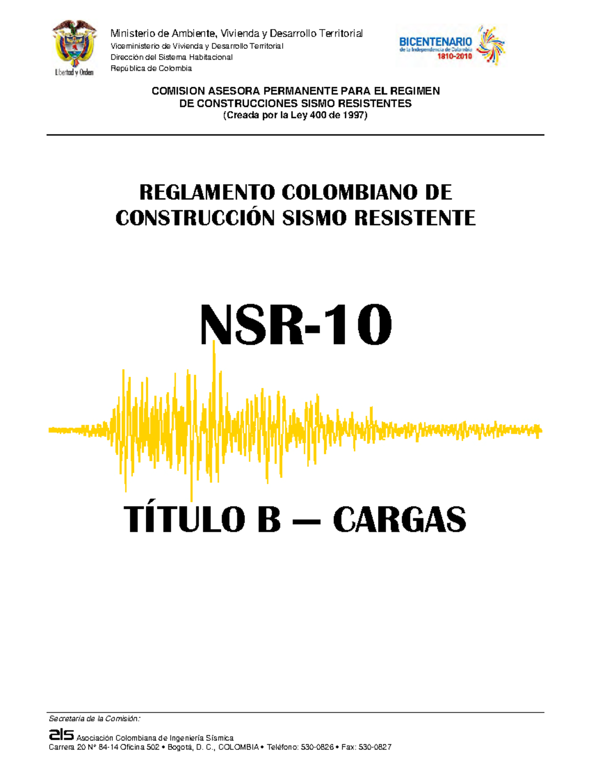 NSR-10 Titulo B - Libro Guia Expedido En Colombia Con Regulacion De ...