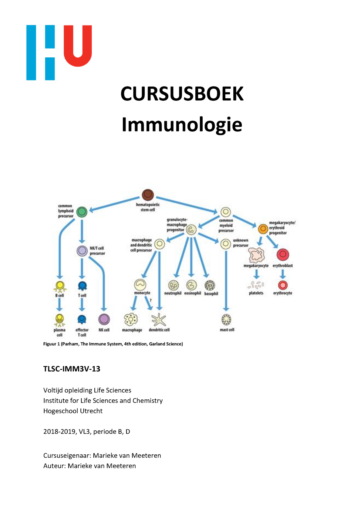 Cursusboek Immunologie - CURSUSBOEK Immunologie Figuur 1 (Parham, The ...