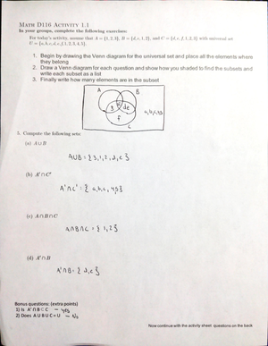 Chap2section 1 - Finite Activity 2.1 Practice - Chapter 2 ...