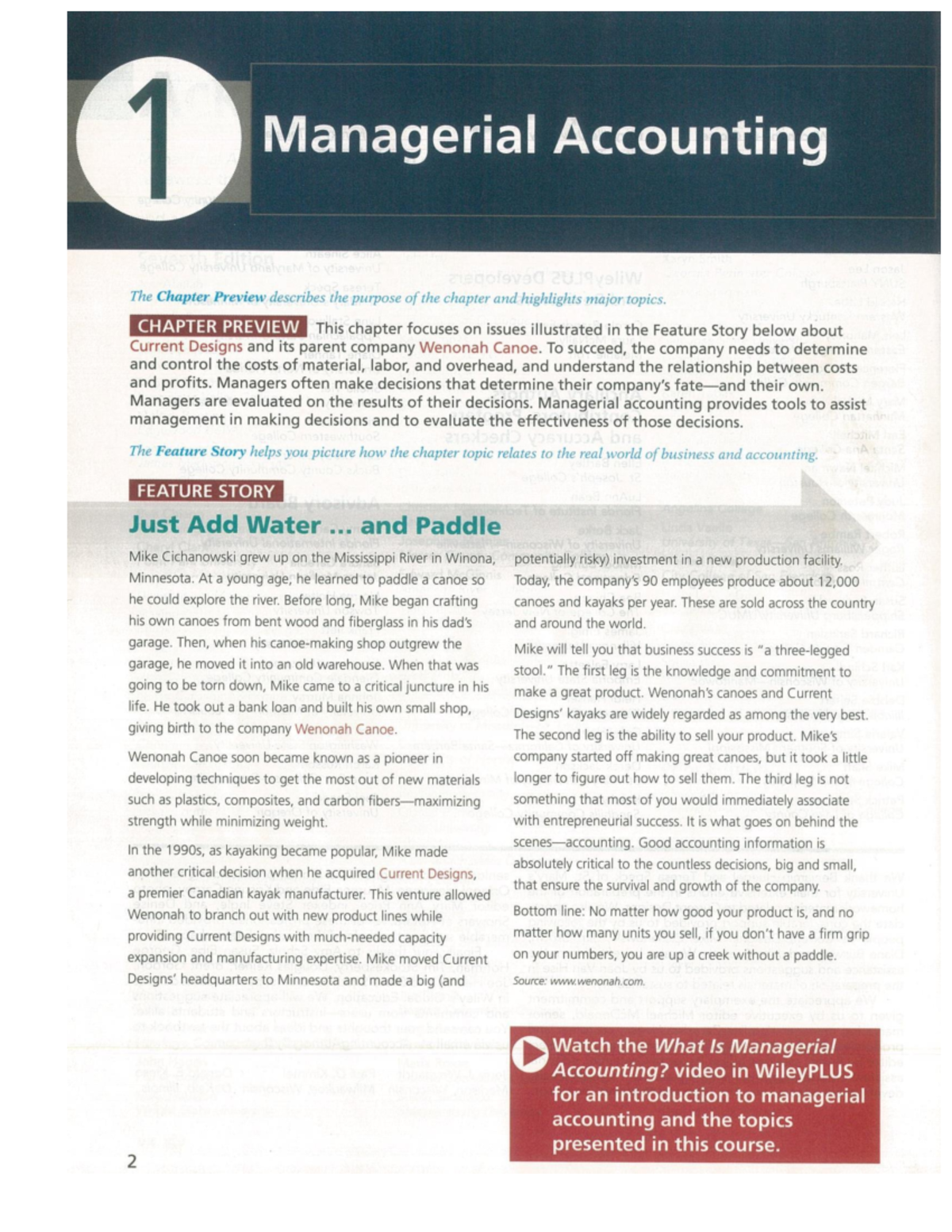 Unit 1 - Lecture notes 1 - Managerial Accounting The Cha (er Preview ...