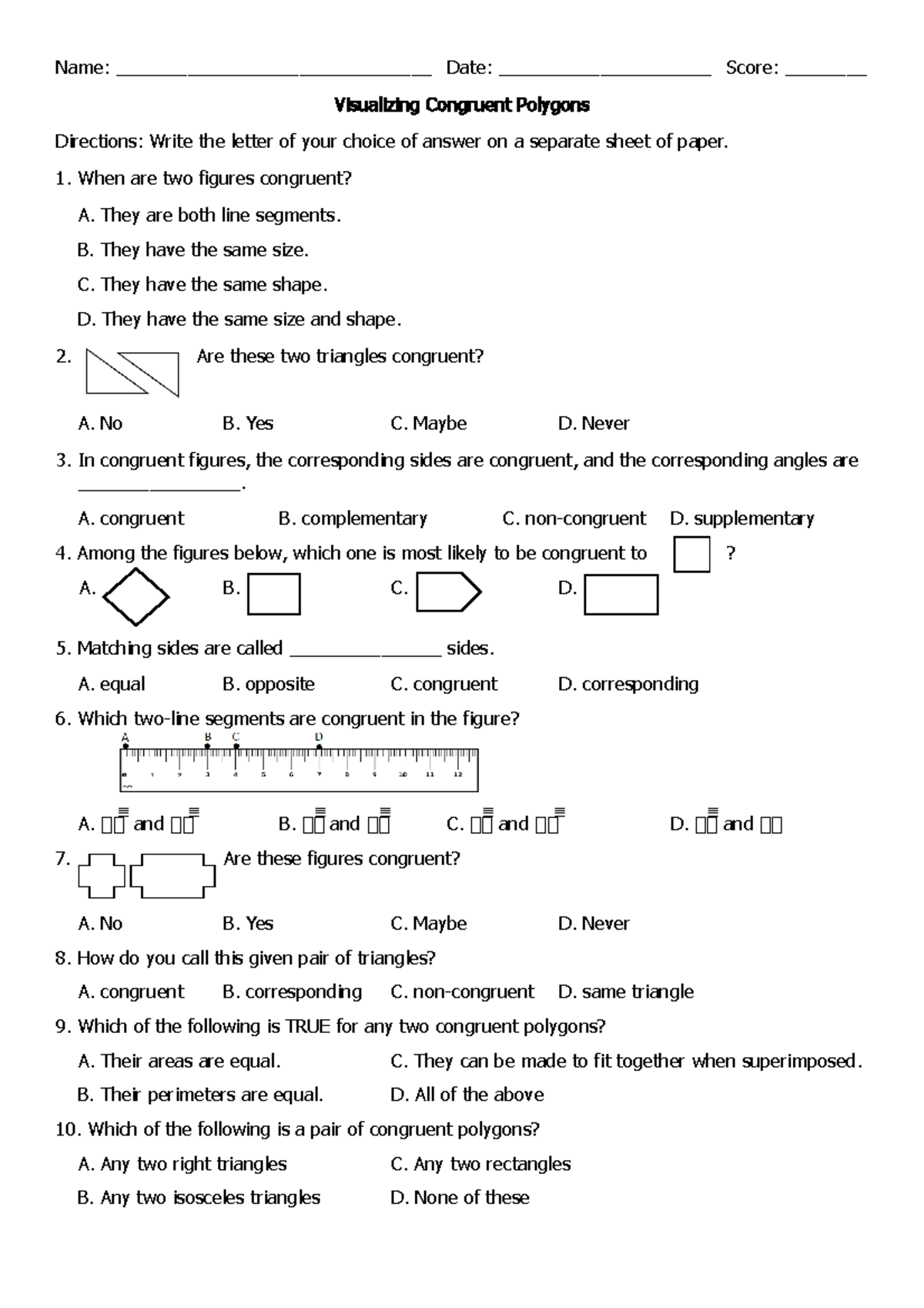 Numeracy Activity - Name: _______________________________ Date ...