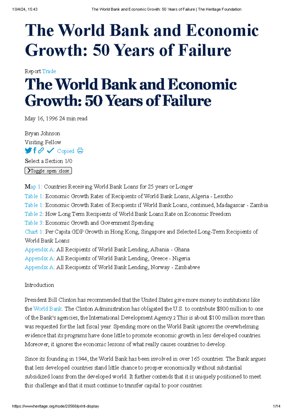 Fallos 3 - The World Bank and Economic Growth: 50 Years of Failure ...