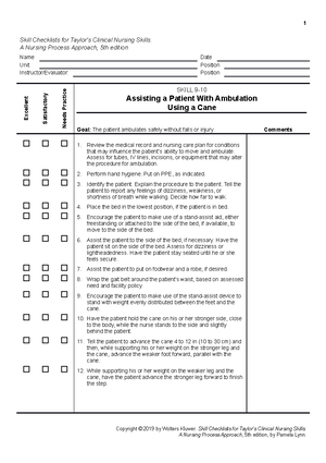 Skill 9-8 Assisting a Patient with Ambulation Using a Walker - 1 Skill ...