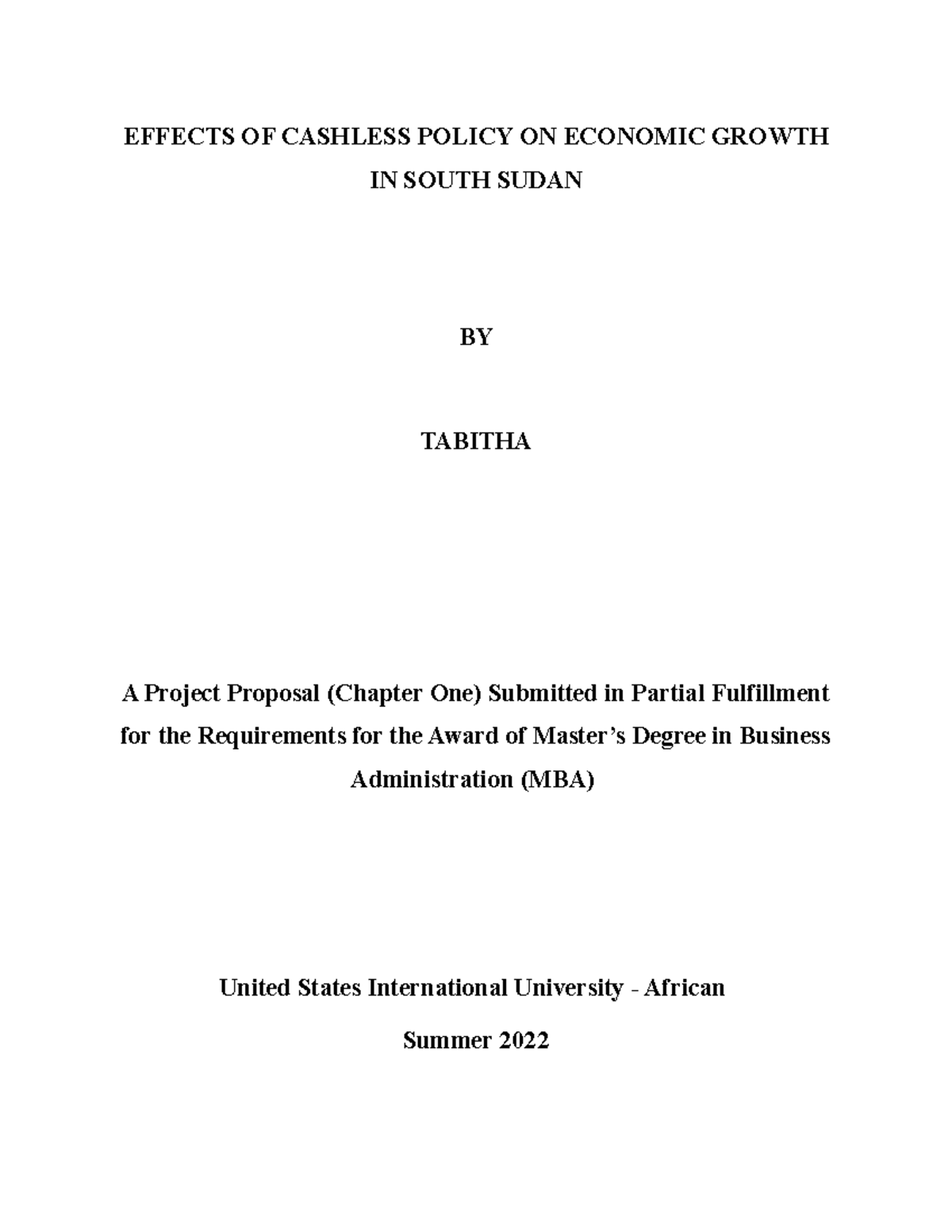 Cashless policy chapter 1 (1)-revesions - EFFECTS OF CASHLESS POLICY ON ...