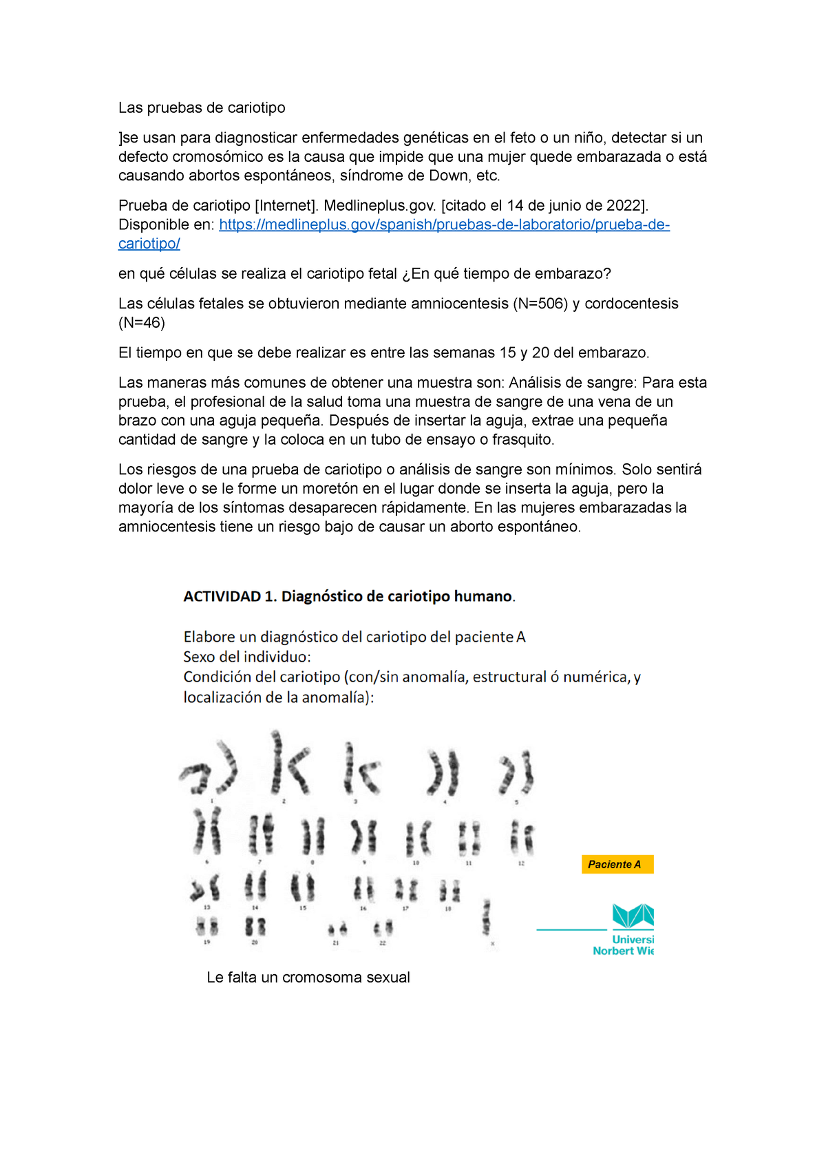 Biología Las Pruebas De Cariotipo - Las Pruebas De Cariotipo ]se Usan ...