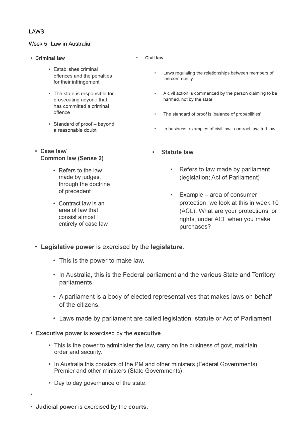 laws-and-notes-bsb111-laws-week-5-law-in-australia-criminal-law