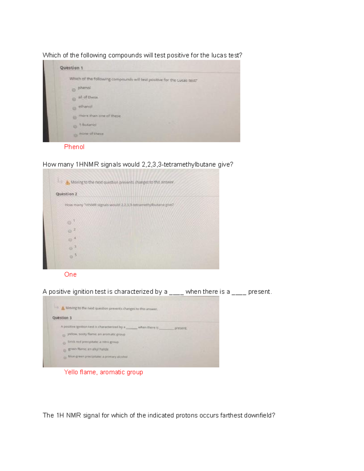 Orgo 2 lab exam 2 - Lab exam practice - Which of the following ...