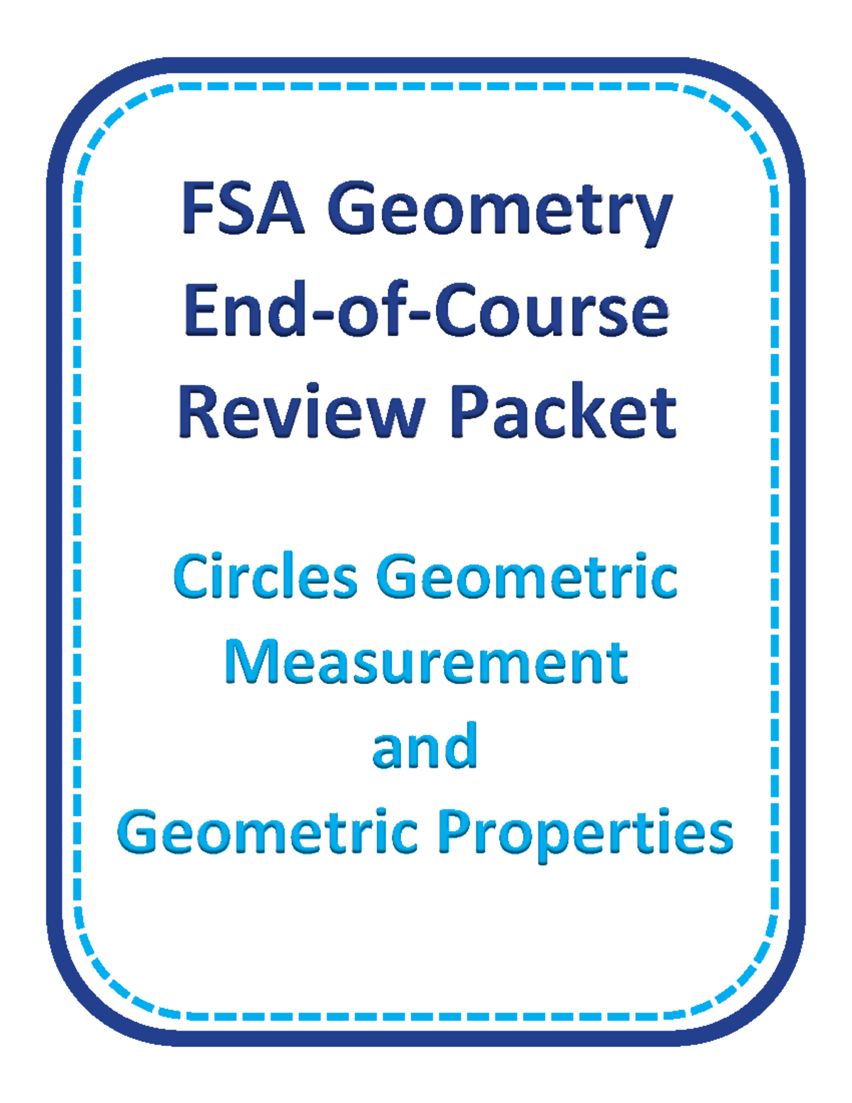 MAFS Geo EOC Review Circles Geometric Measurement and Properties ...