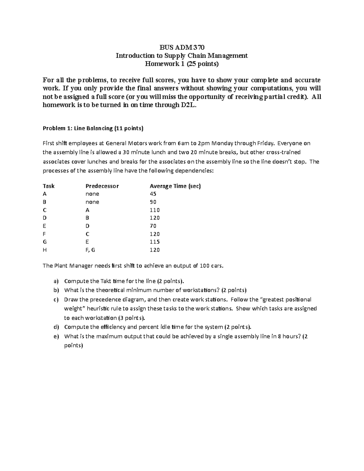 BUS+370+Homework+1 - BUS ADM 370 Introduction to Supply Chain ...