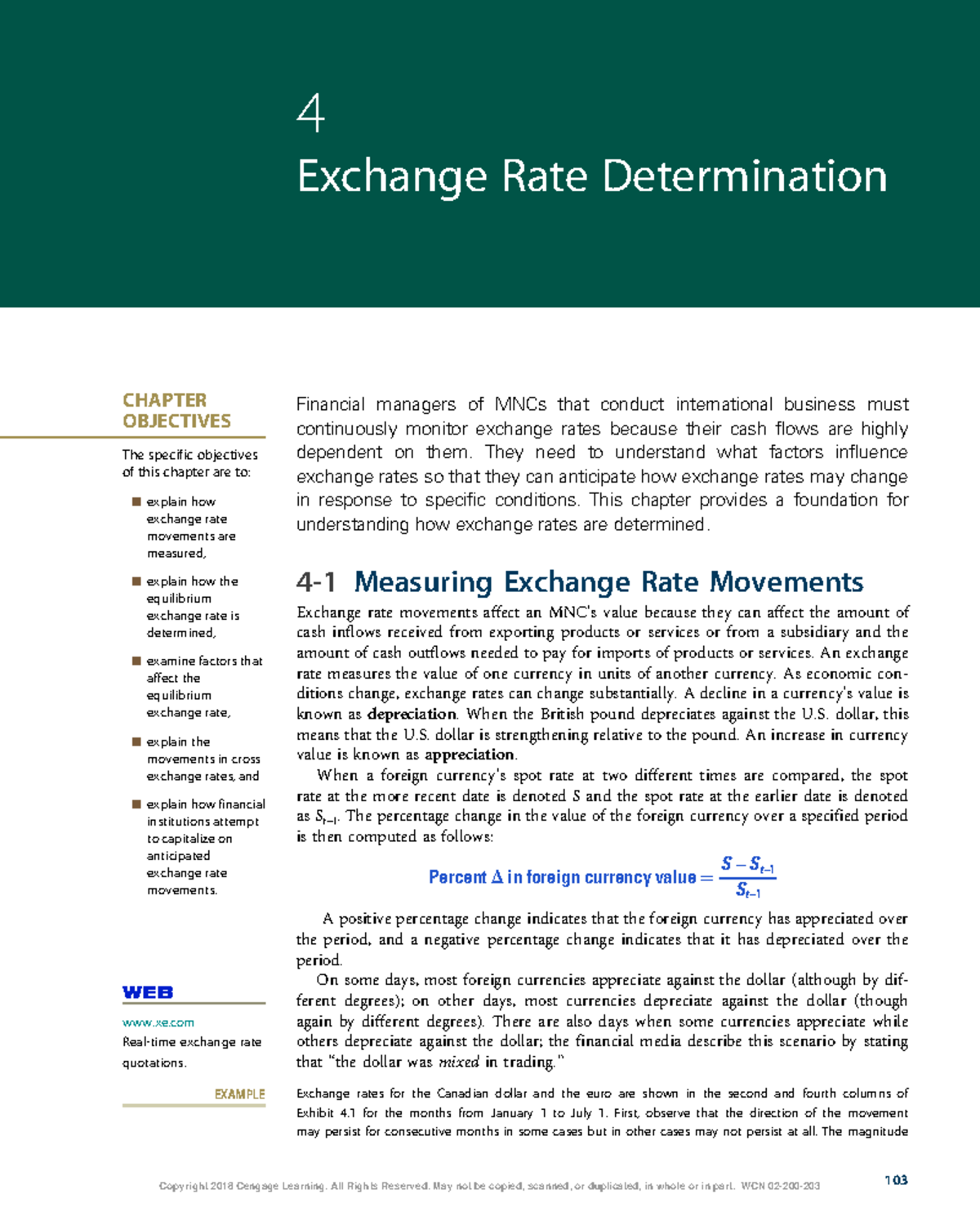 Chapter 4 Exchange rate determinations. - 4 Exchange Rate Determination ...