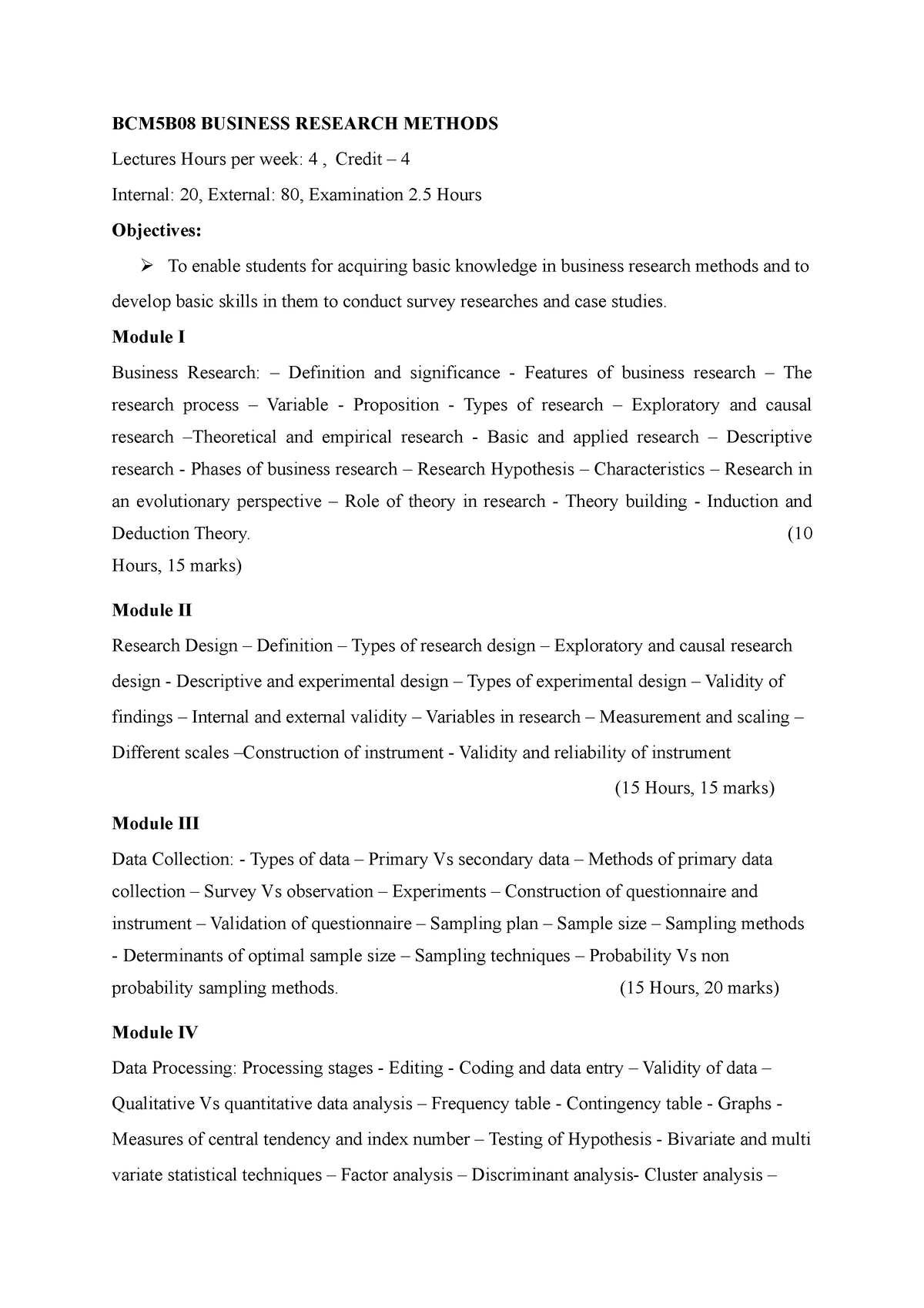 undergraduate research methods syllabus