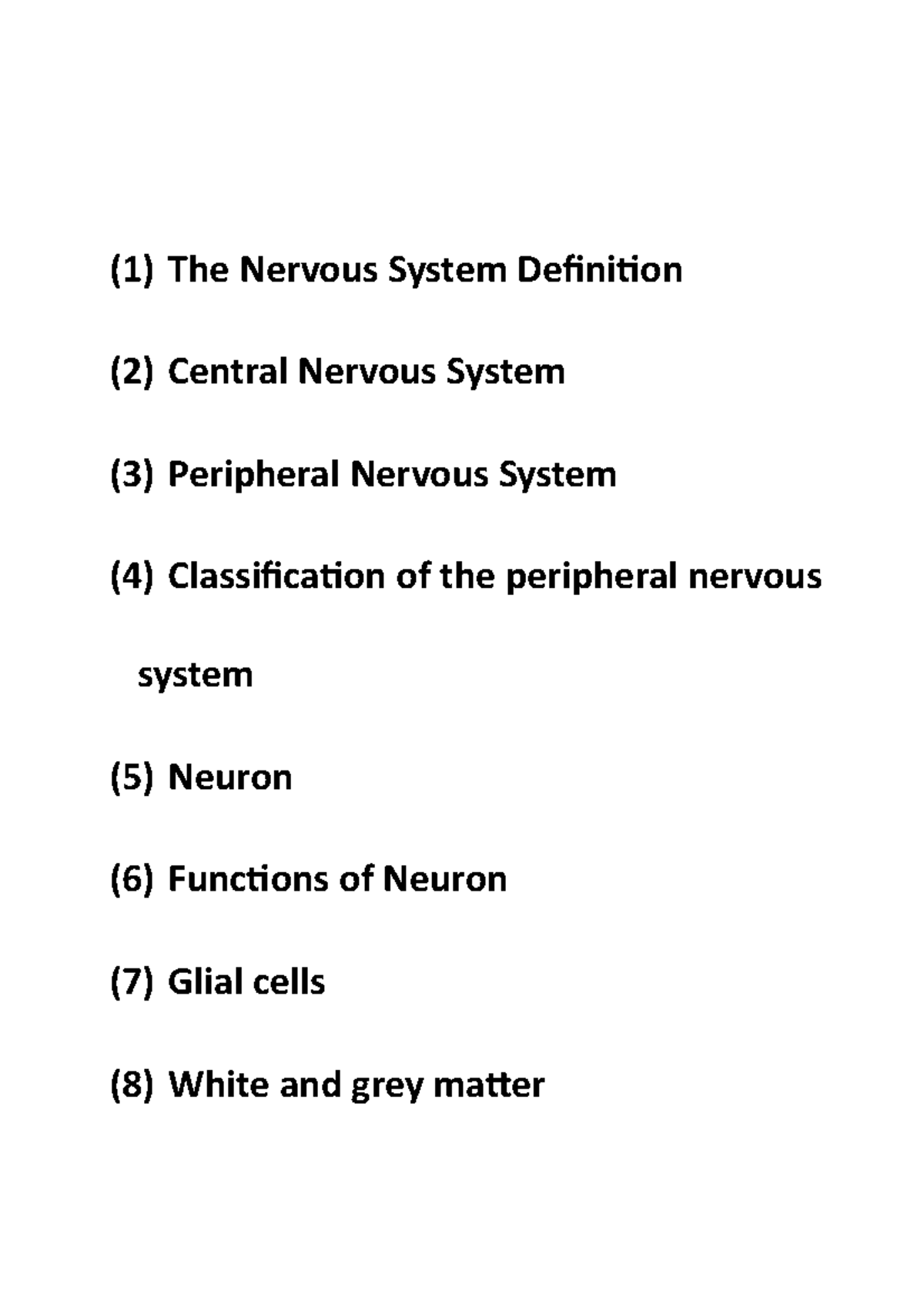 Biology study notes on structure and functions of human nervous system ...