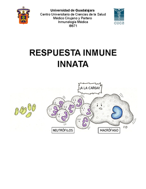 Respuesta Inmune Innata - Inmunología - StuDocu