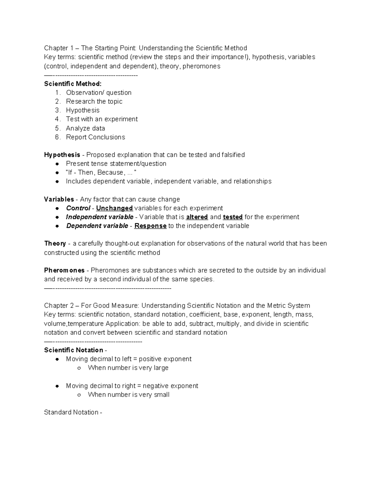 Biology - Stuff - Chapter 1 – The Starting Point: Understanding the ...