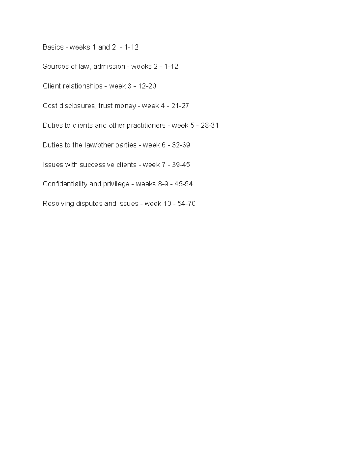Ethics Lecture Notes - Basics - weeks 1 and 2 - 1-12 Sources of law ...