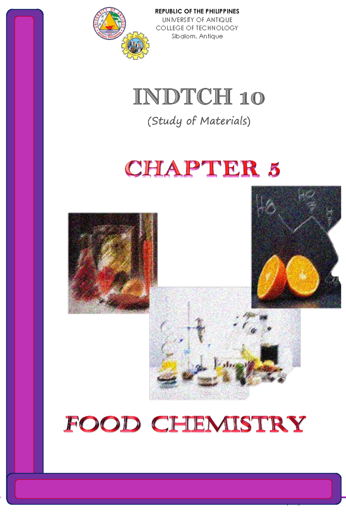 Food-Chemistry - PLEASE READ TY - CHAPTER 5- Food Chemistry UNIVERSITY ...