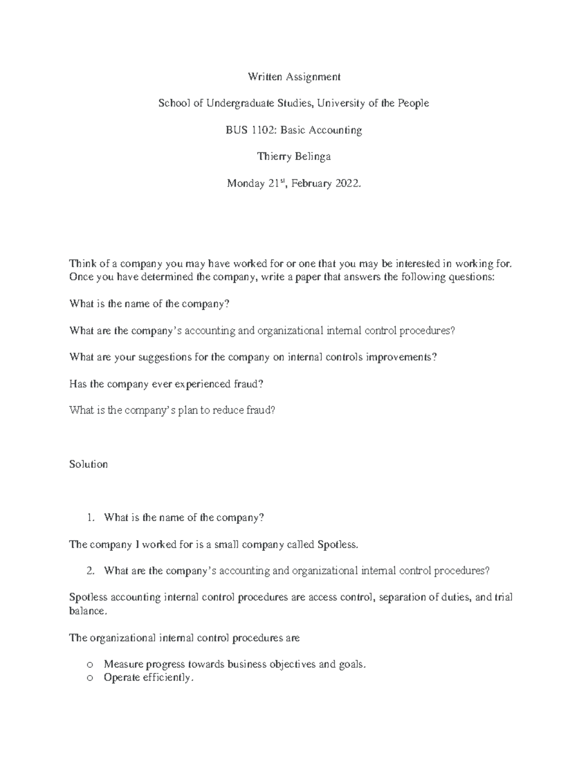 Written assignment Unit 4 - Written Assignment School of Undergraduate ...