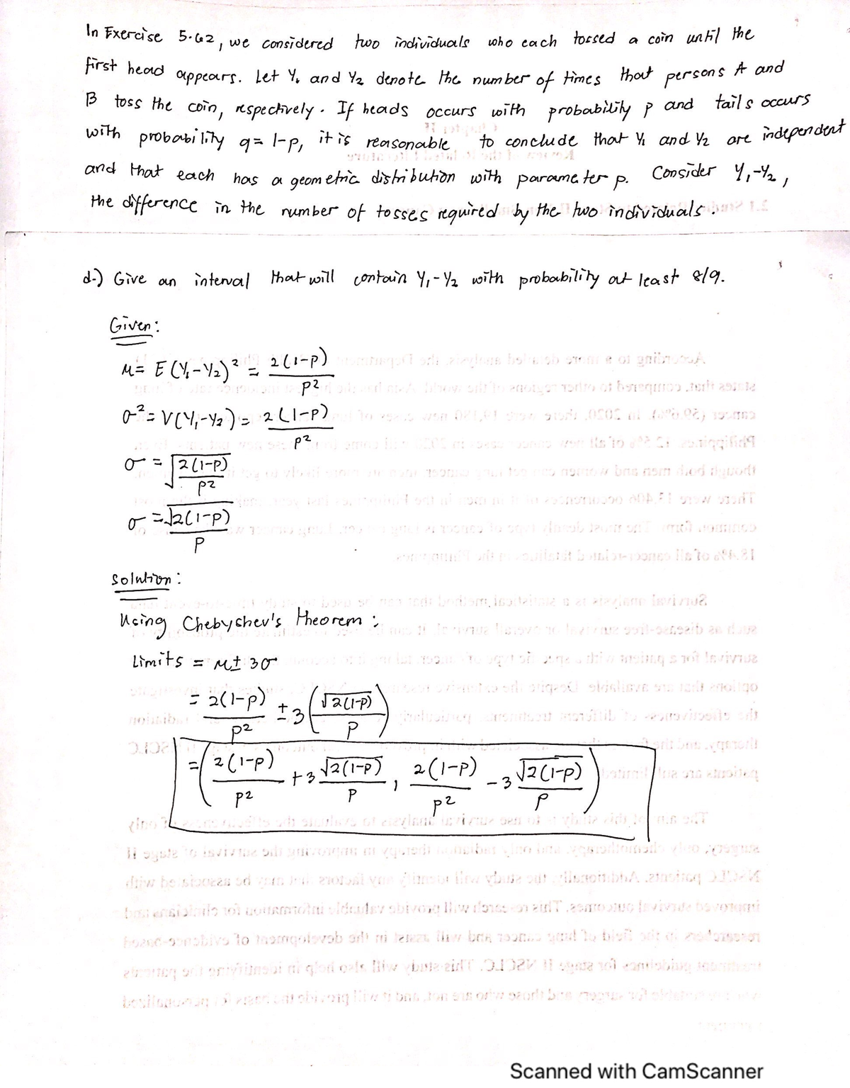 Exercise 5 84 d special theorem applied multivariate analysis studocu