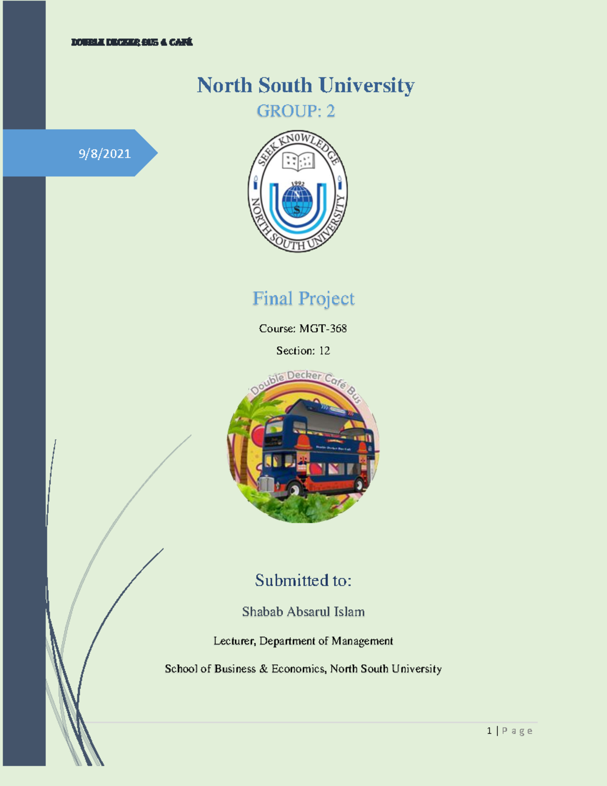 Group 2 Final Project - vsxcvxc - 9/8/ North South University Final ...