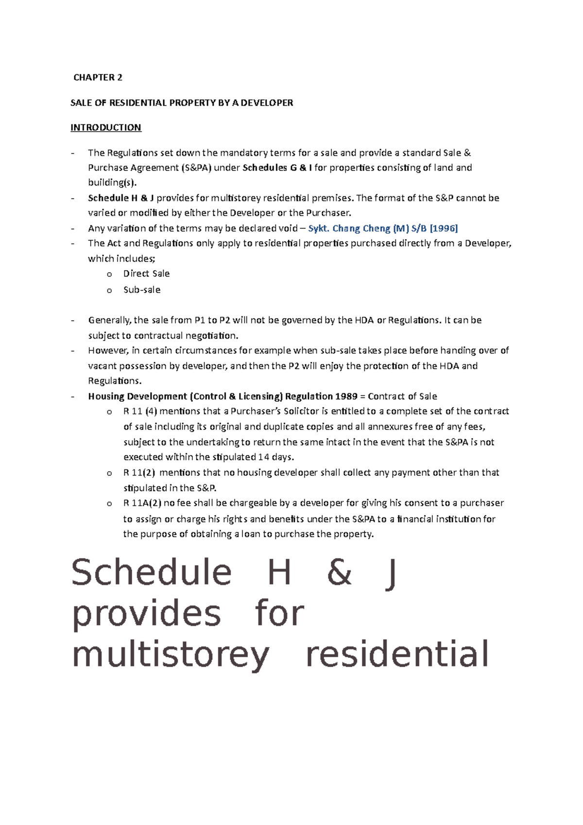Chapter 2 - Topic 2 - CHAPTER 2 SALE OF RESIDENTIAL PROPERTY BY A ...